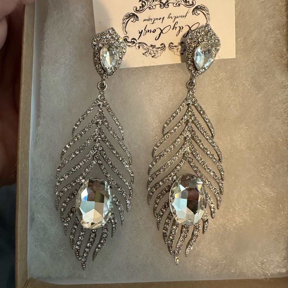 Lily lough feather inspired earrings